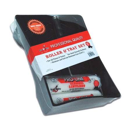 Defenseguard Plastic Disposable Paint Tray Kit 2 qt. 9 in. - Black - 4 Piece DE3328600